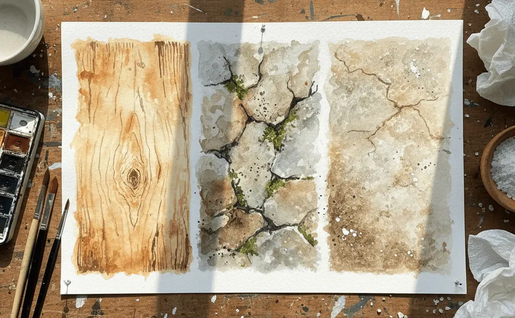 Texturas con acuarela