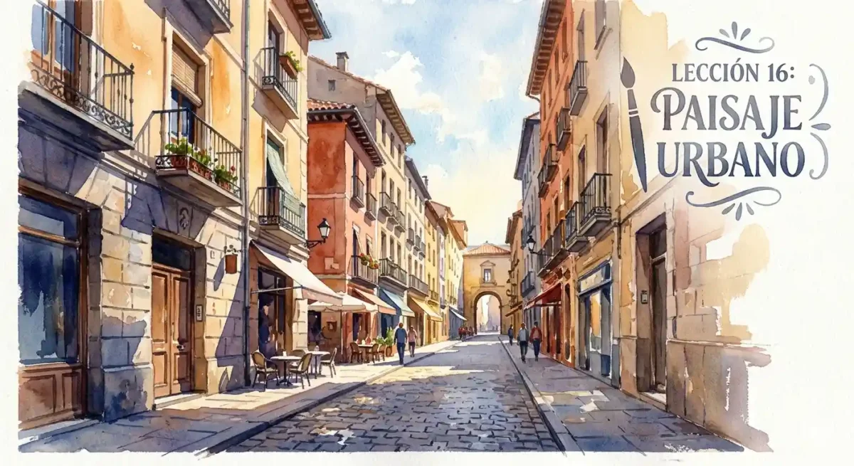 Lección 16: Como pintar la Ciudad con Acuarela - Arquitectura con Alma y Perspectiva sin Dolores de Cabeza