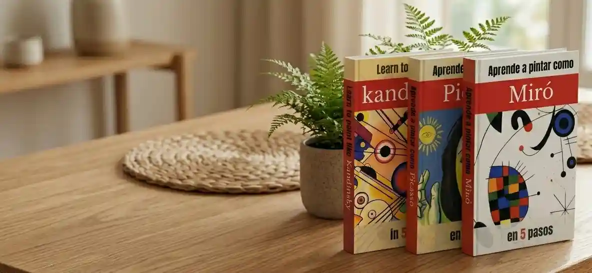 Colección de libros para aprender a pintar como Kandinsky, Picasso y Miró en 5 pasos